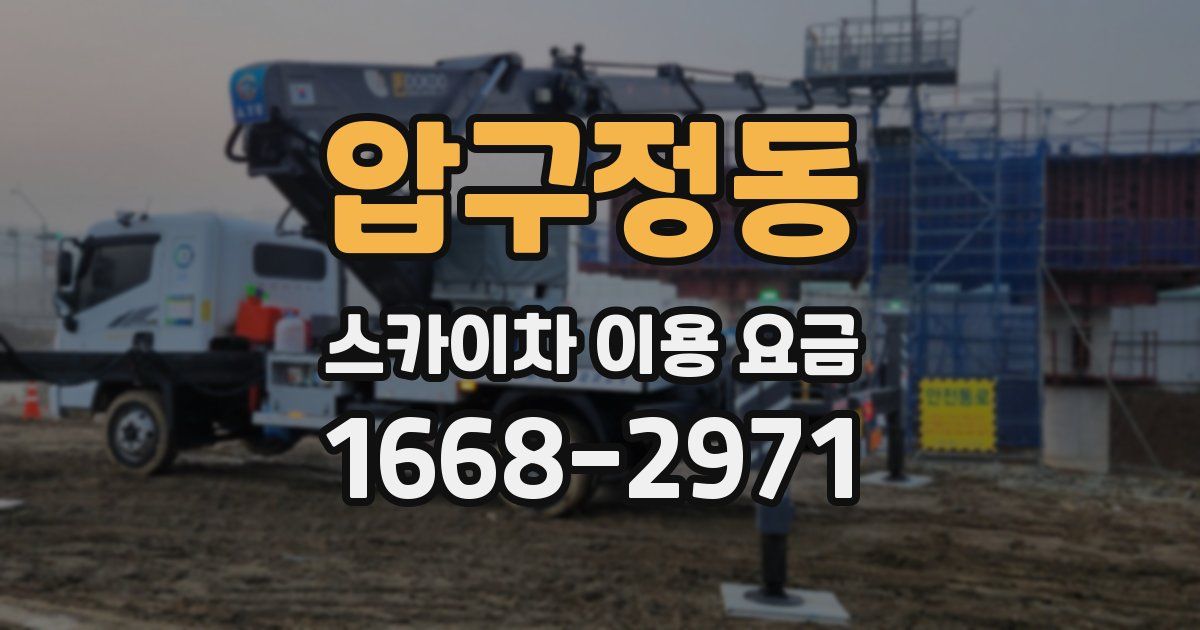 압구정동 스카이차 이용 요금