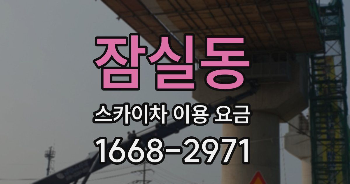 잠실동 스카이차 이용 요금