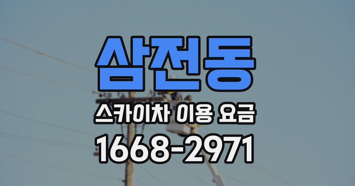 삼전동 스카이차 이용 요금