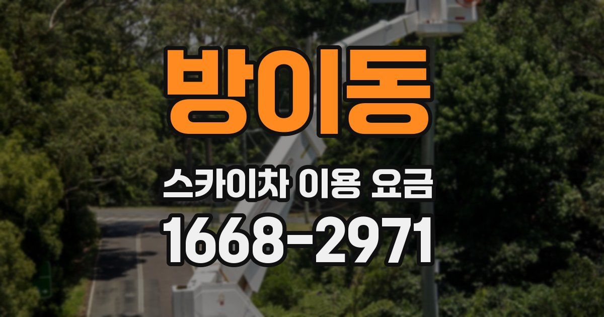 방이동 스카이차 이용 요금
