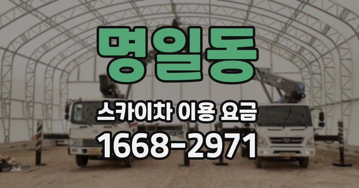 명일동 스카이차 이용 요금