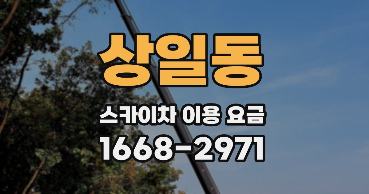 상일동 스카이차 이용 요금
