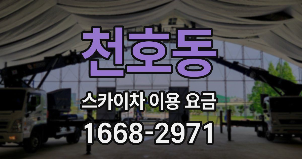 천호동 스카이차 이용 요금