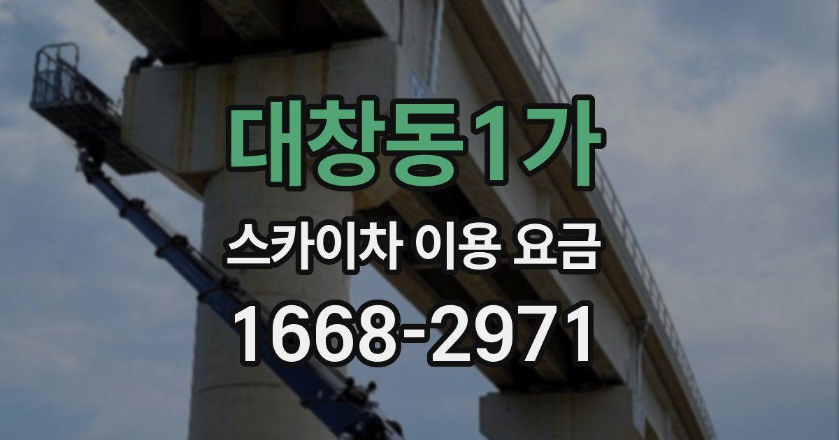 대창동1가 스카이차 이용 요금
