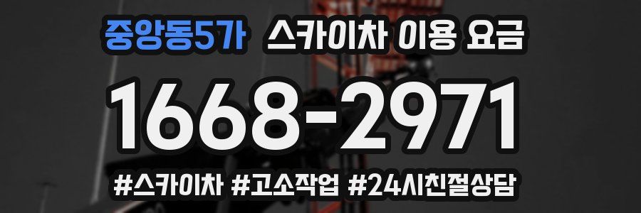 중앙동5가 스카이차 이용 요금