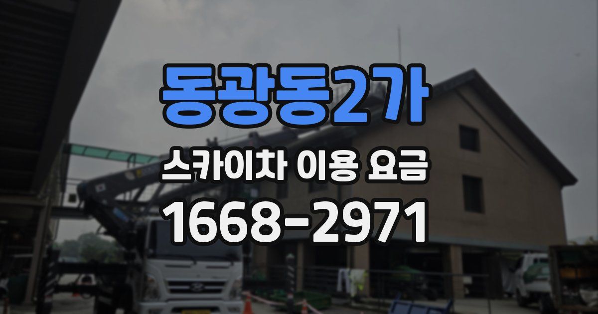 동광동2가 스카이차 이용 요금