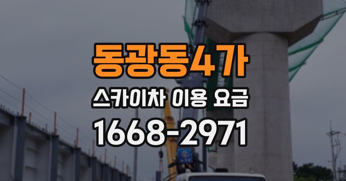 동광동4가 스카이차 이용 요금