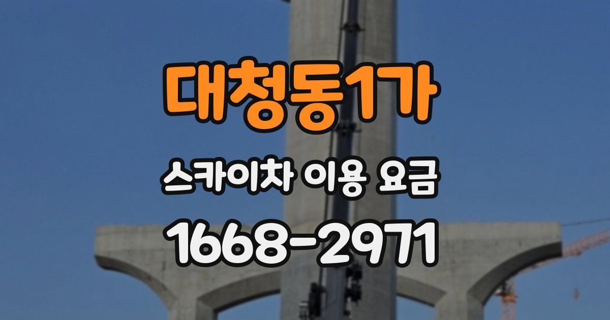 대청동1가 스카이차 이용 요금