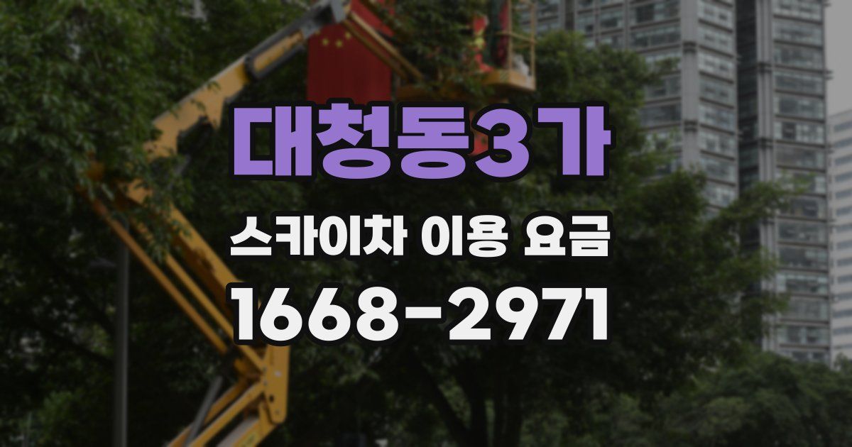 대청동3가 스카이차 이용 요금