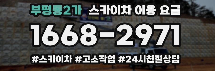 부평동2가 스카이차 이용 요금