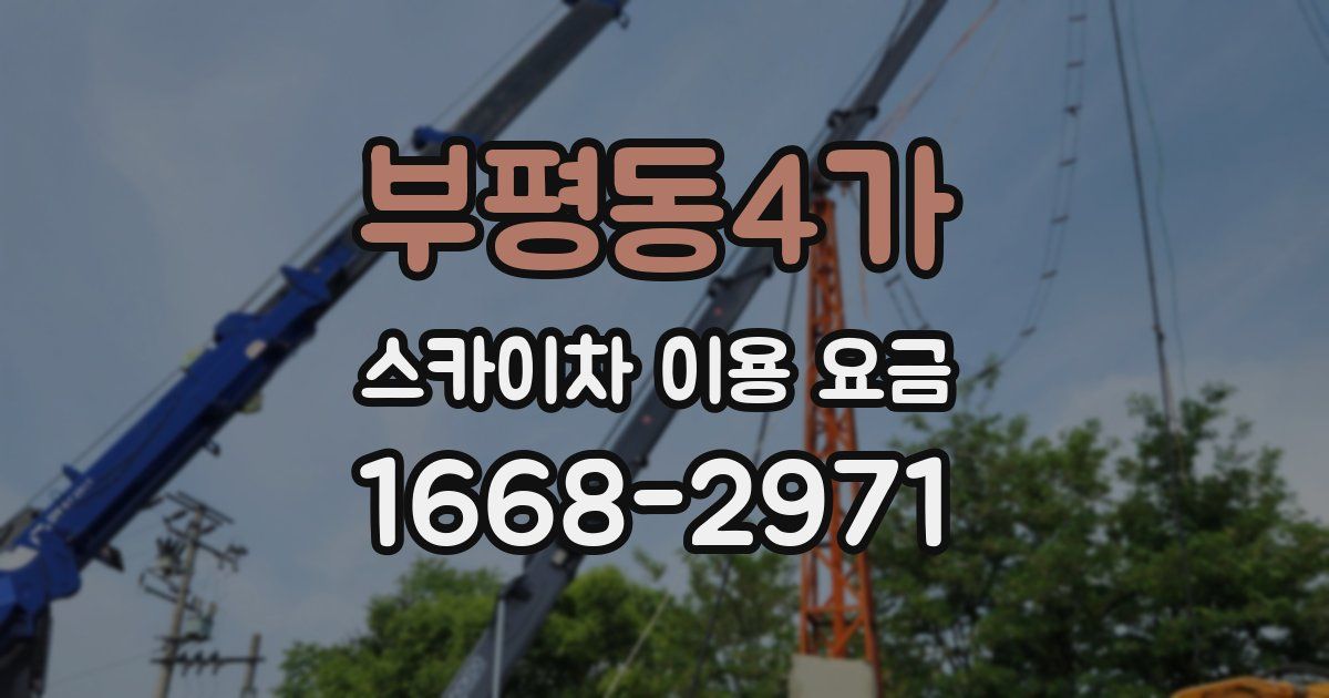 부평동4가 스카이차 이용 요금