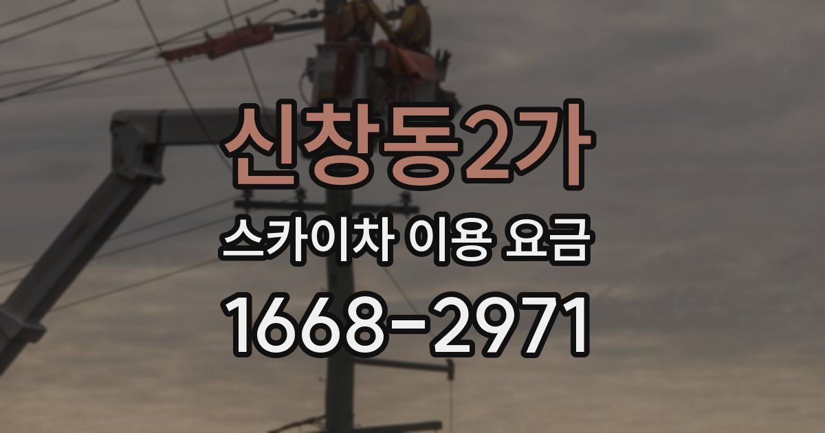 신창동2가 스카이차 이용 요금