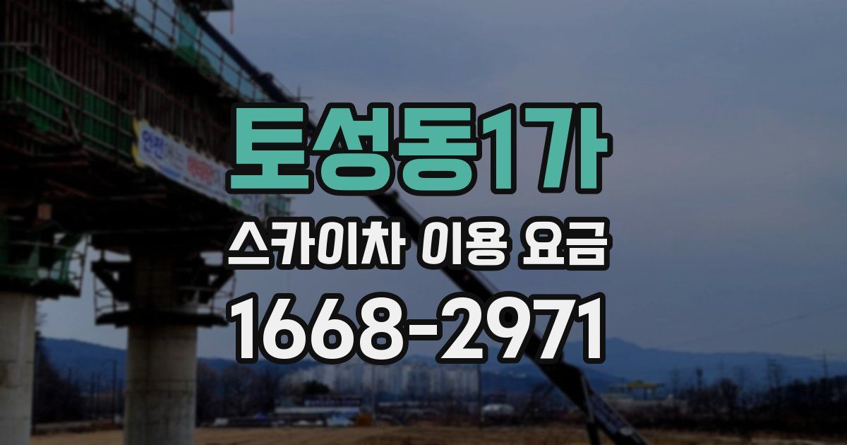 토성동1가 스카이차 이용 요금