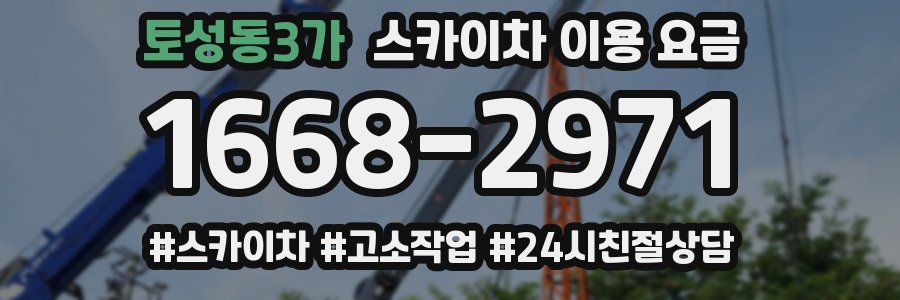 토성동3가 스카이차 이용 요금