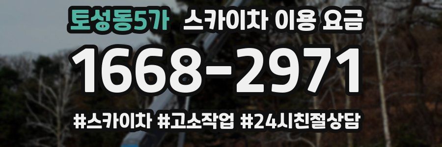 토성동5가 스카이차 이용 요금