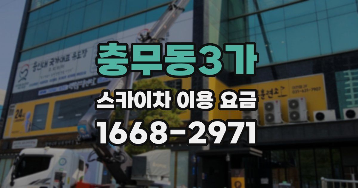 충무동3가 스카이차 이용 요금
