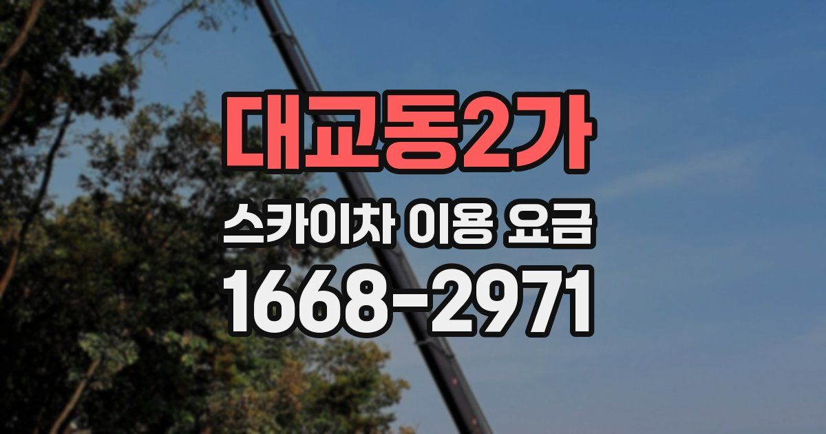 대교동2가 스카이차 이용 요금