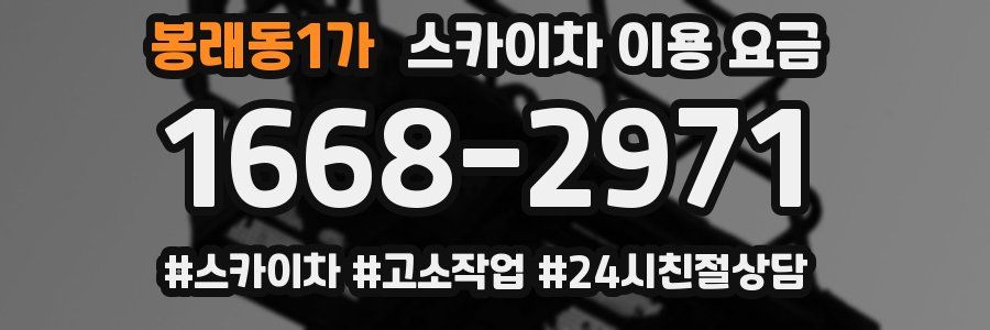 봉래동1가 스카이차 이용 요금