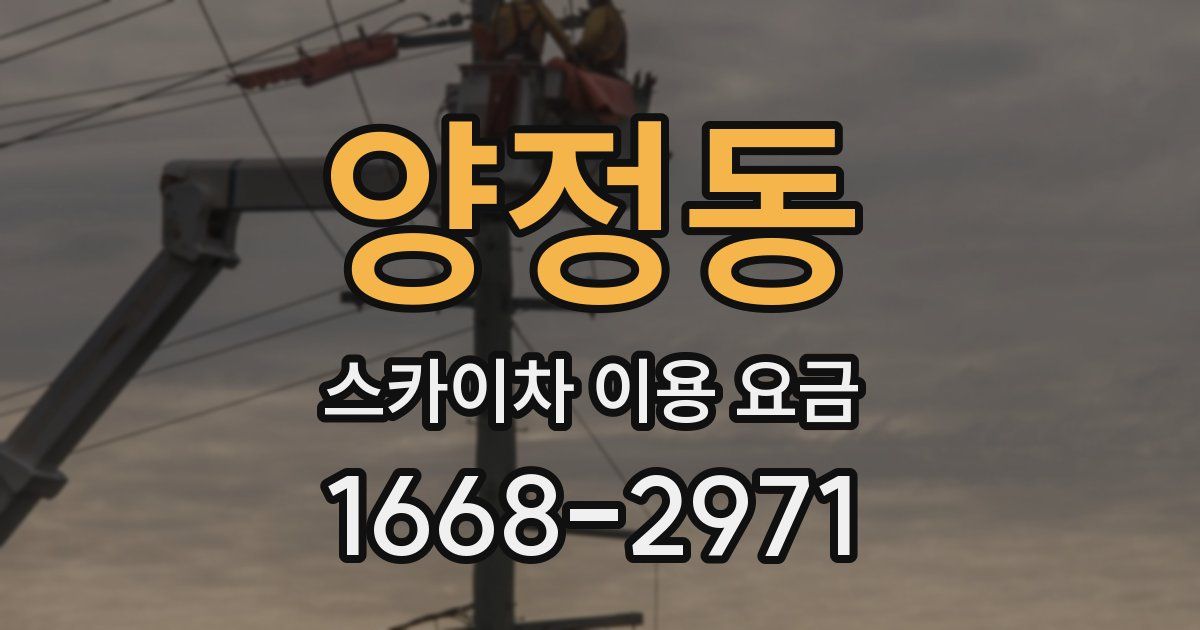 양정동 스카이차 이용 요금