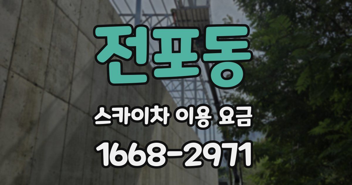 전포동 스카이차 이용 요금