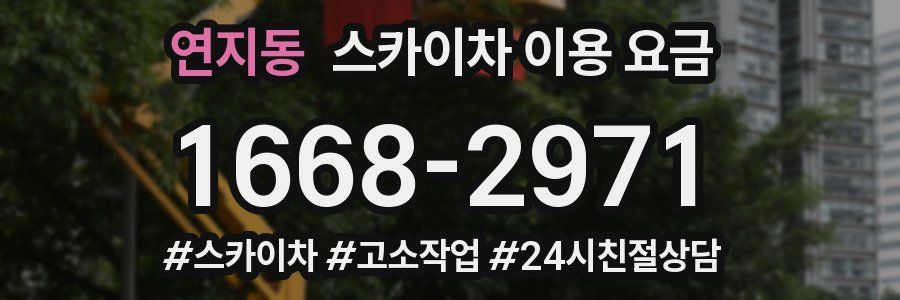 연지동 스카이차 이용 요금