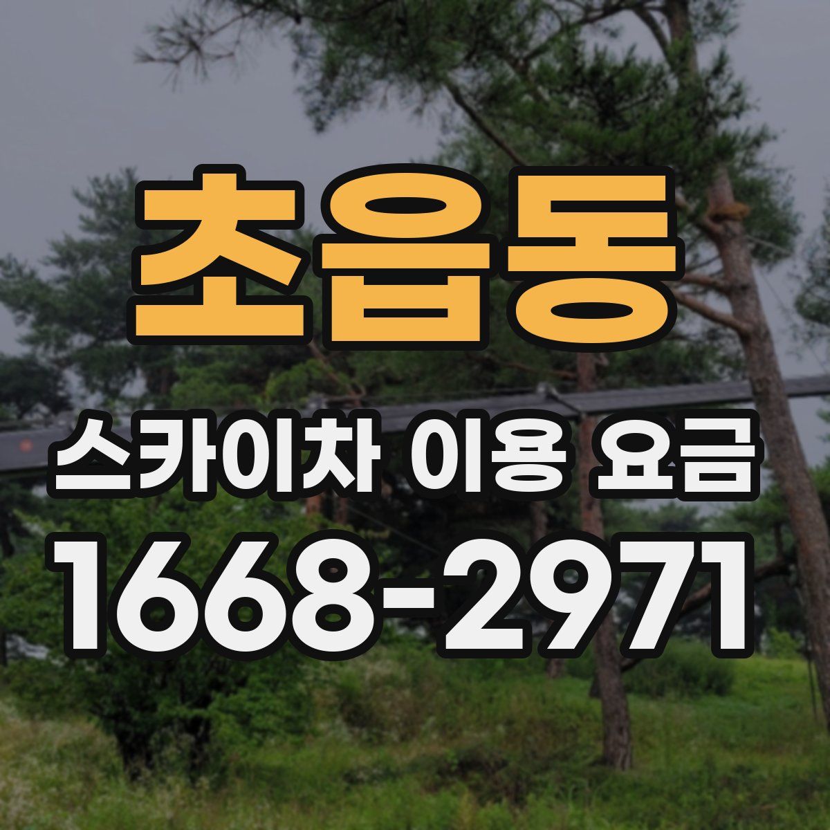 초읍동 스카이차 이용 요금