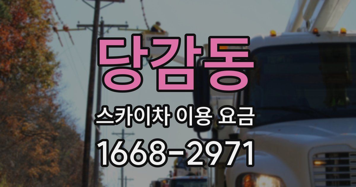 당감동 스카이차 이용 요금