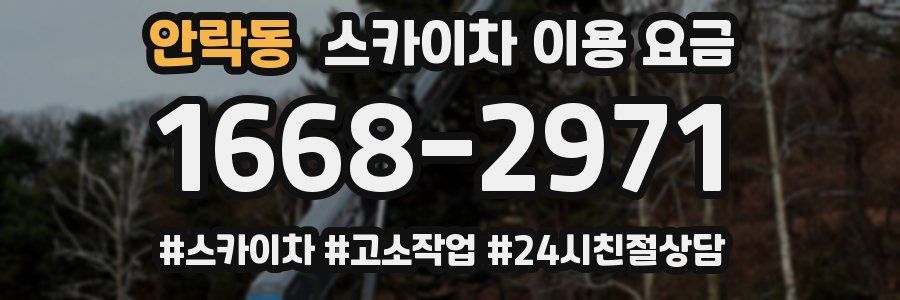 안락동 스카이차 이용 요금