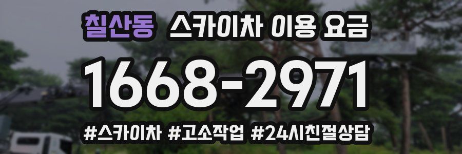 칠산동 스카이차 이용 요금