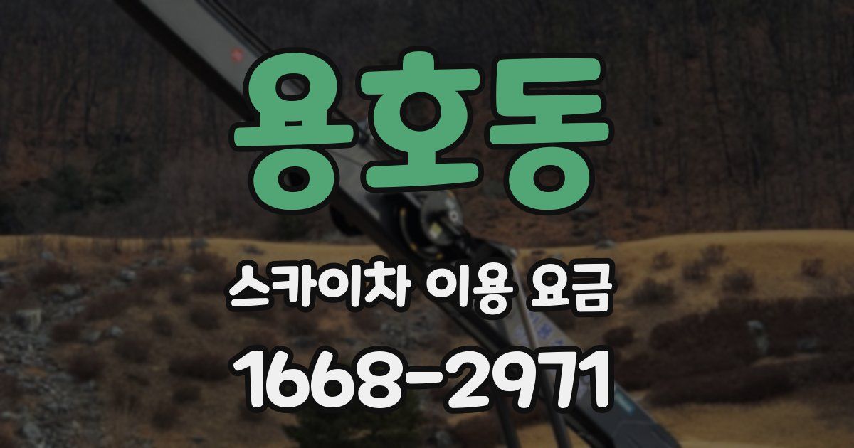 용호동 스카이차 이용 요금