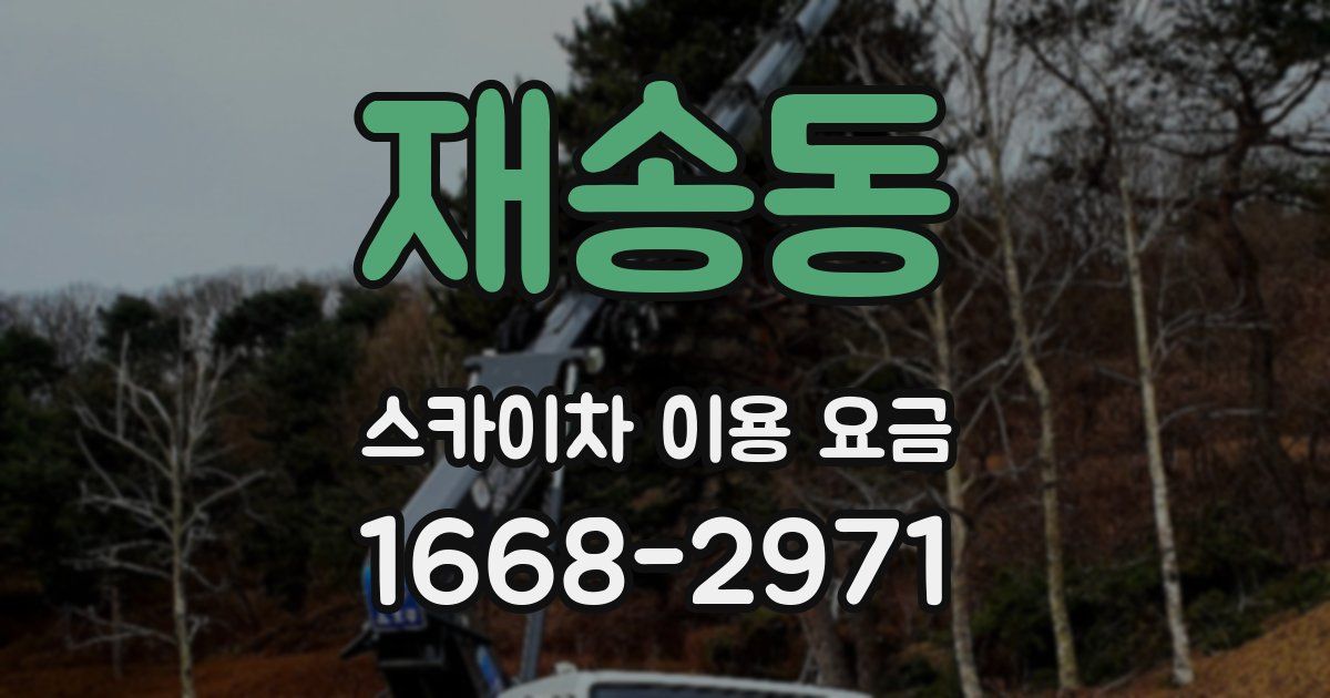 재송동 스카이차 이용 요금