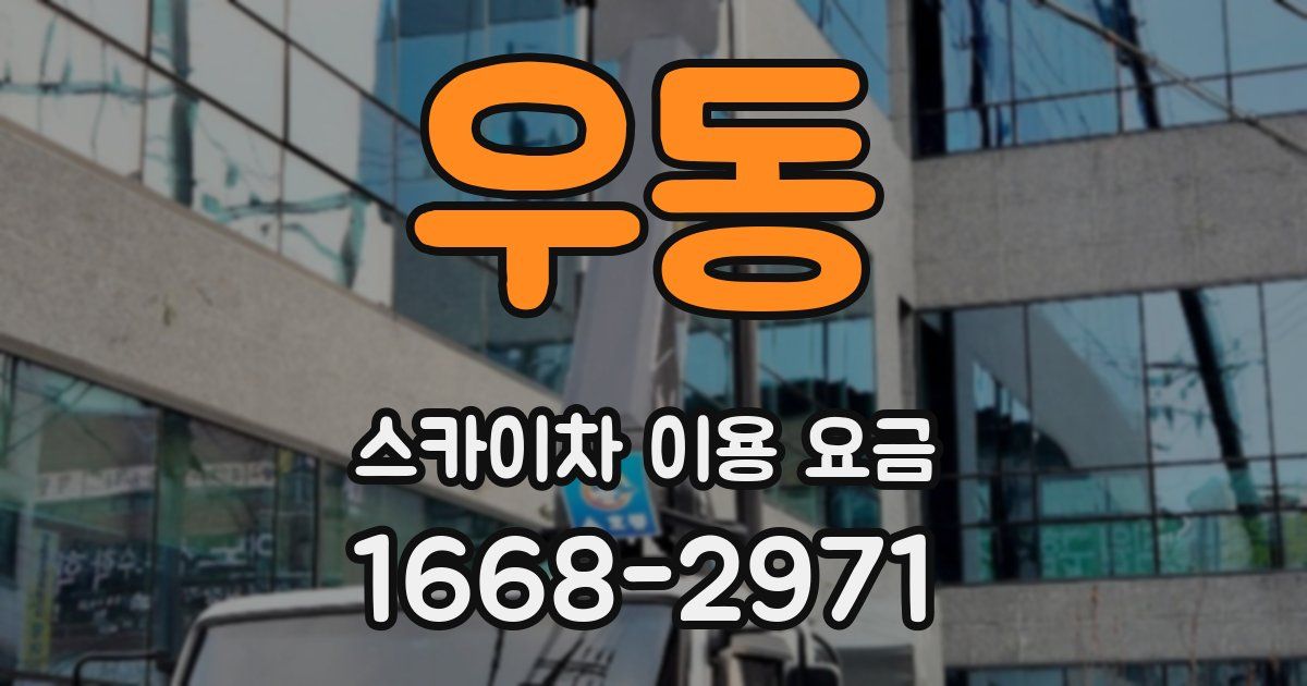 우동 스카이차 이용 요금