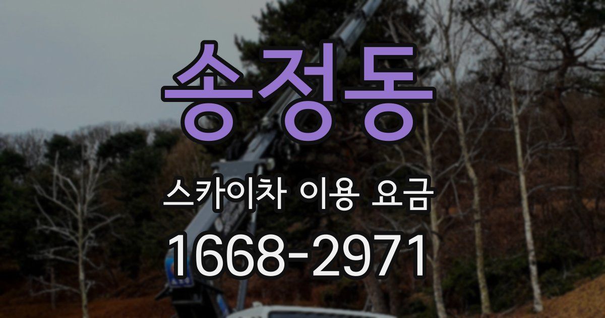 송정동 스카이차 이용 요금