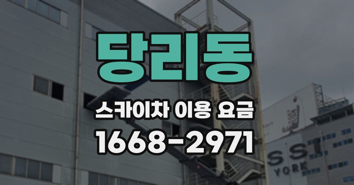 당리동 스카이차 이용 요금
