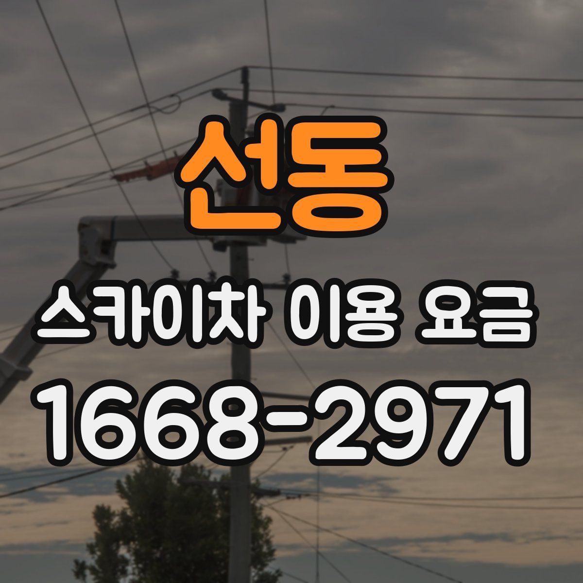 선동 스카이차 이용 요금
