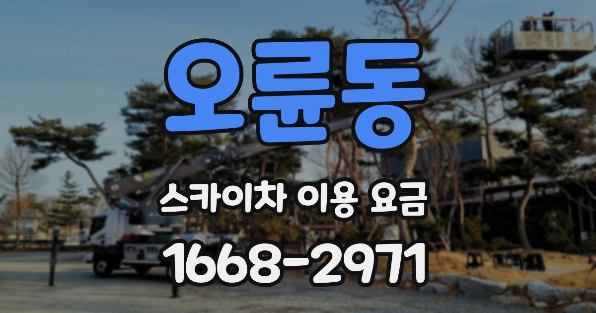 오륜동 스카이차 이용 요금