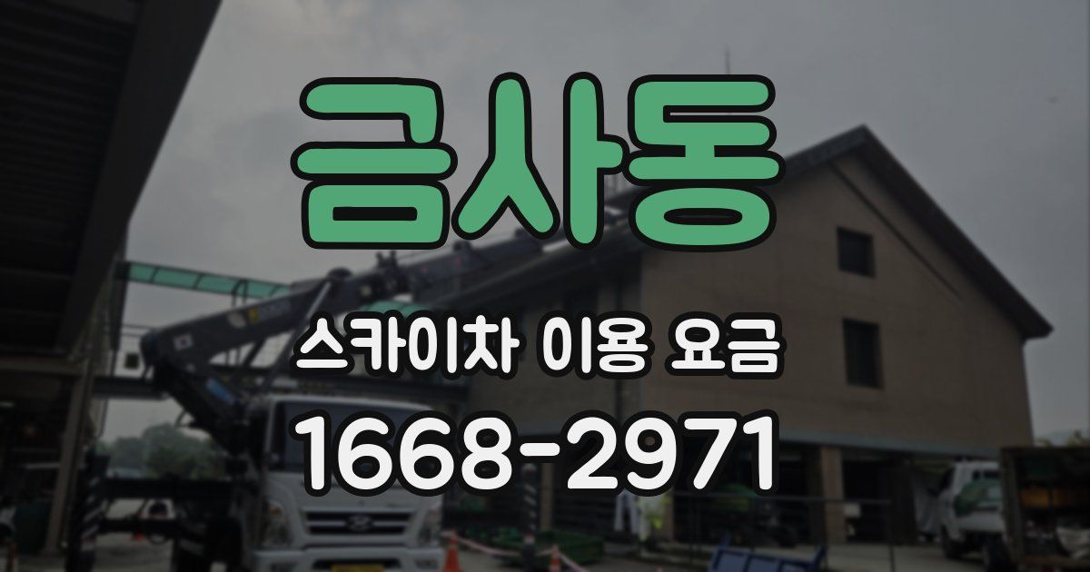 금사동 스카이차 이용 요금