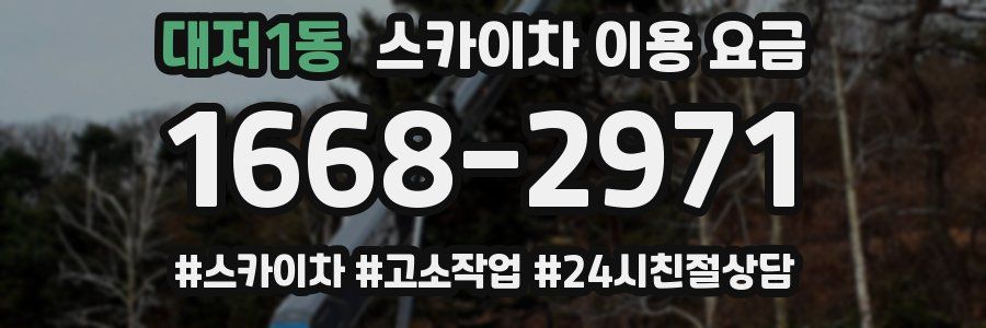 대저1동 스카이차 이용 요금