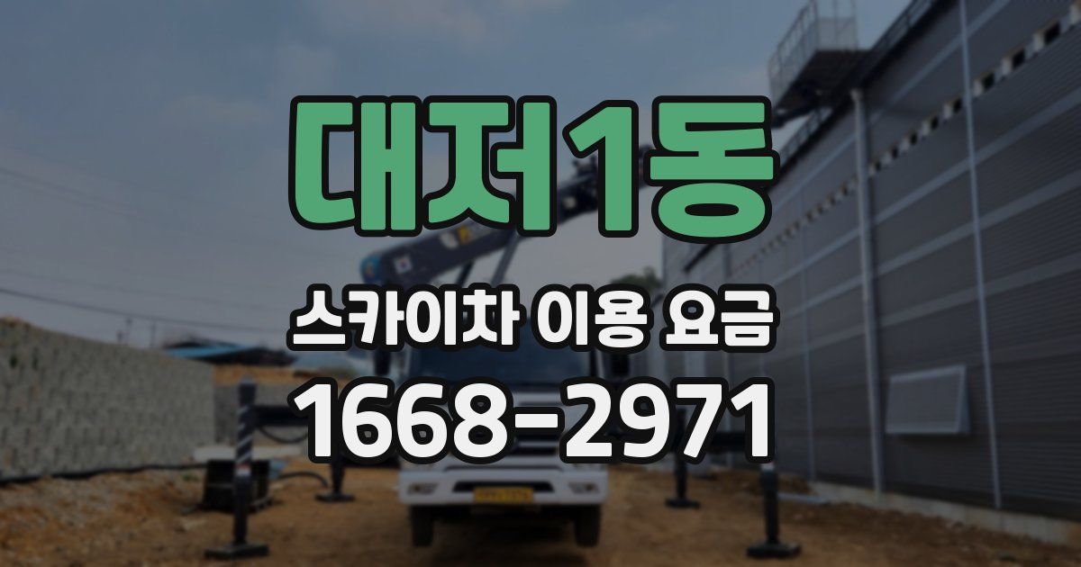 대저1동 스카이차 이용 요금