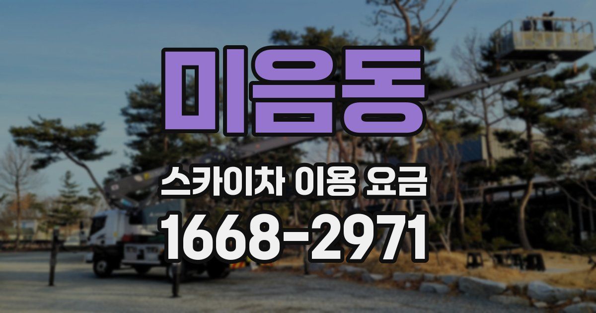 미음동 스카이차 이용 요금