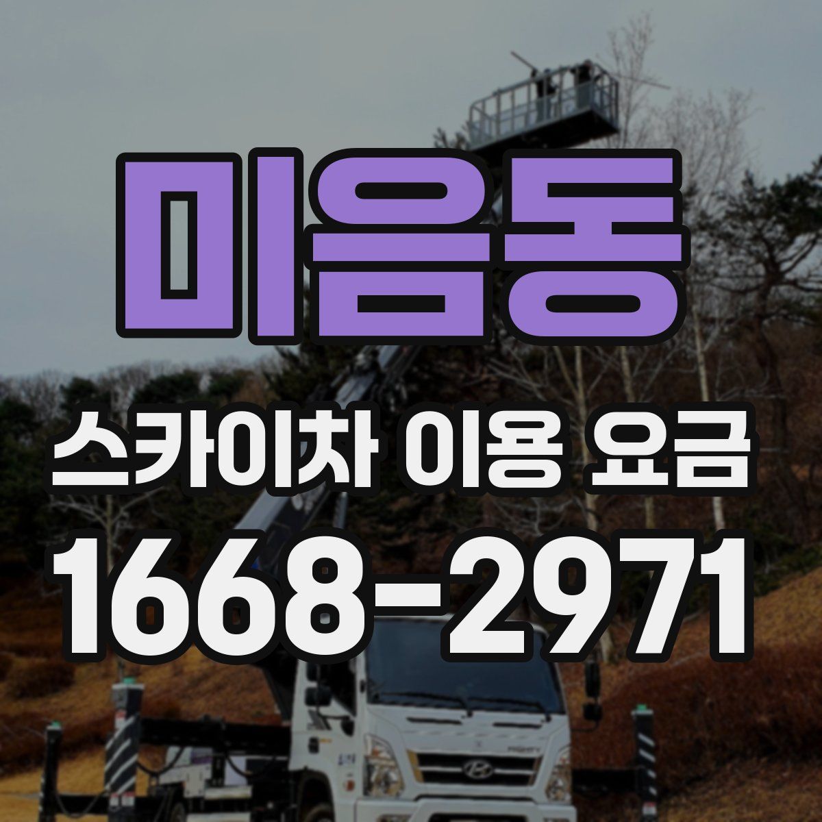 미음동 스카이차 이용 요금