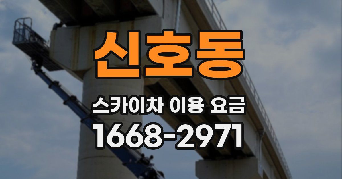 신호동 스카이차 이용 요금