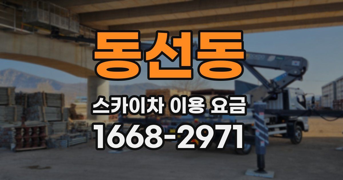 동선동 스카이차 이용 요금
