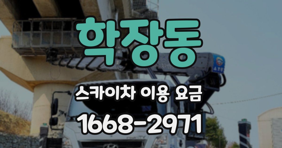 학장동 스카이차 이용 요금
