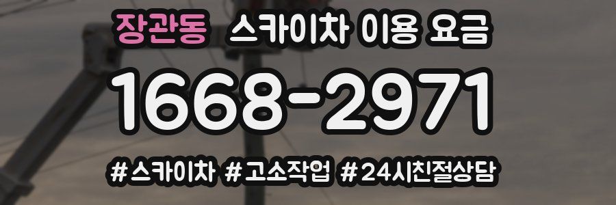 장관동 스카이차 이용 요금