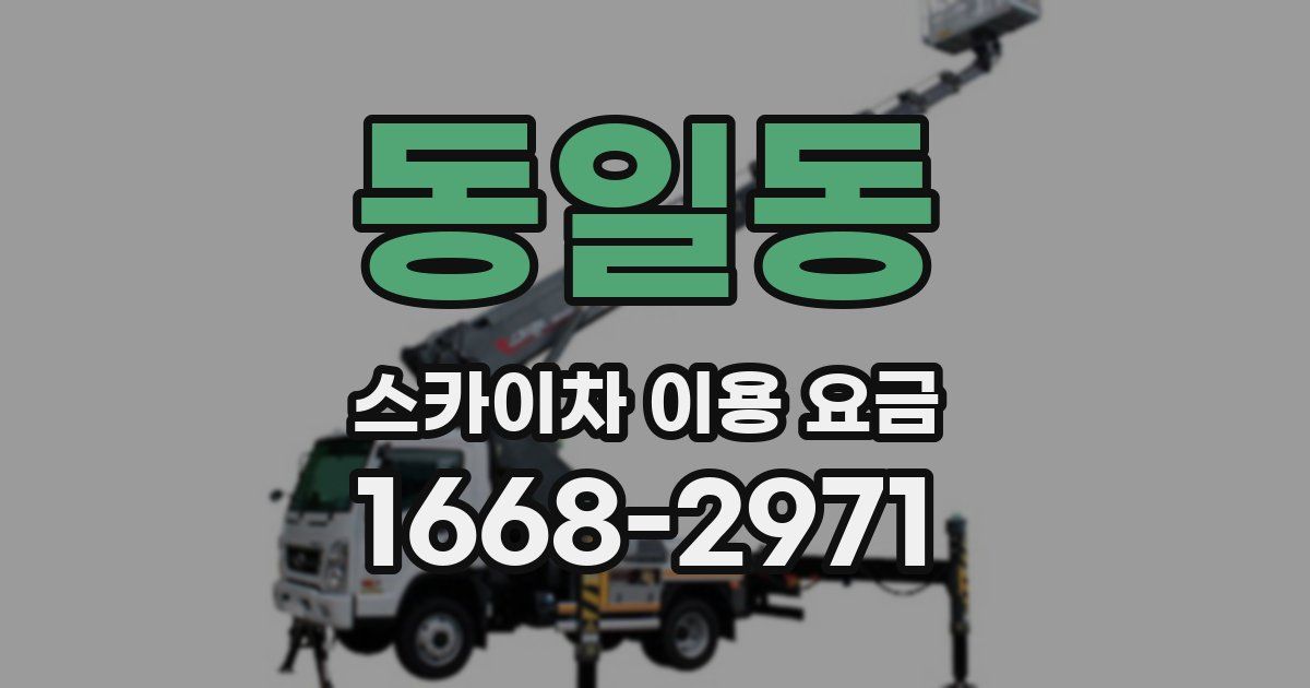 동일동 스카이차 이용 요금