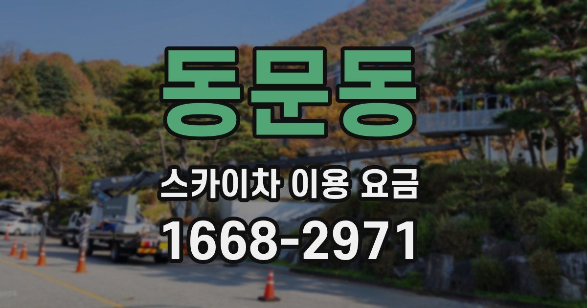 동문동 스카이차 이용 요금