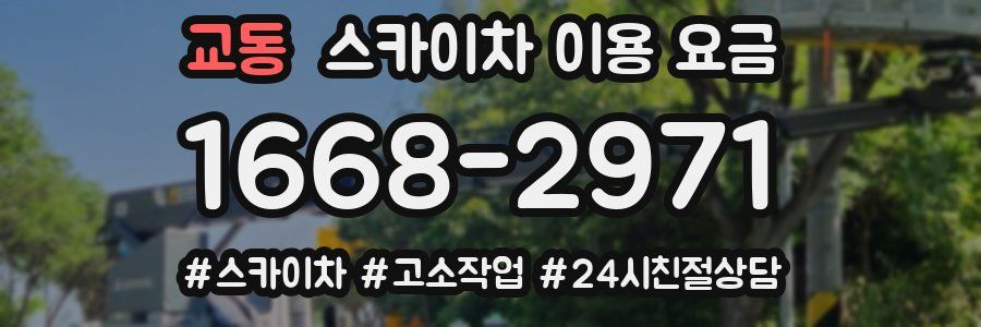교동 스카이차 이용 요금