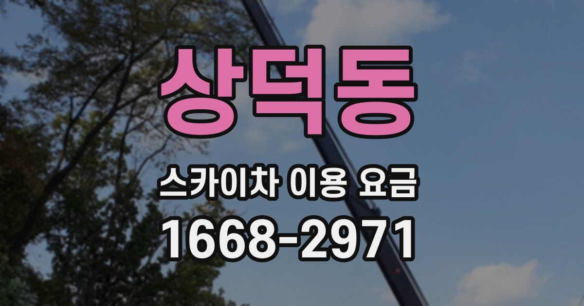 상덕동 스카이차 이용 요금