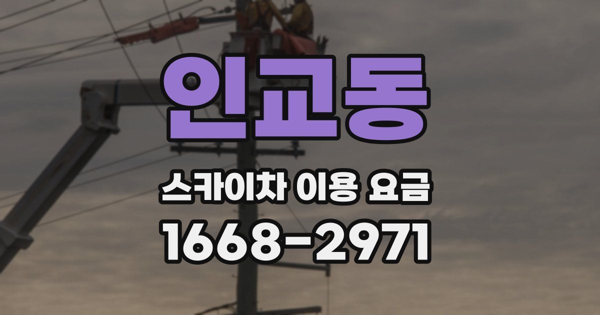 인교동 스카이차 이용 요금